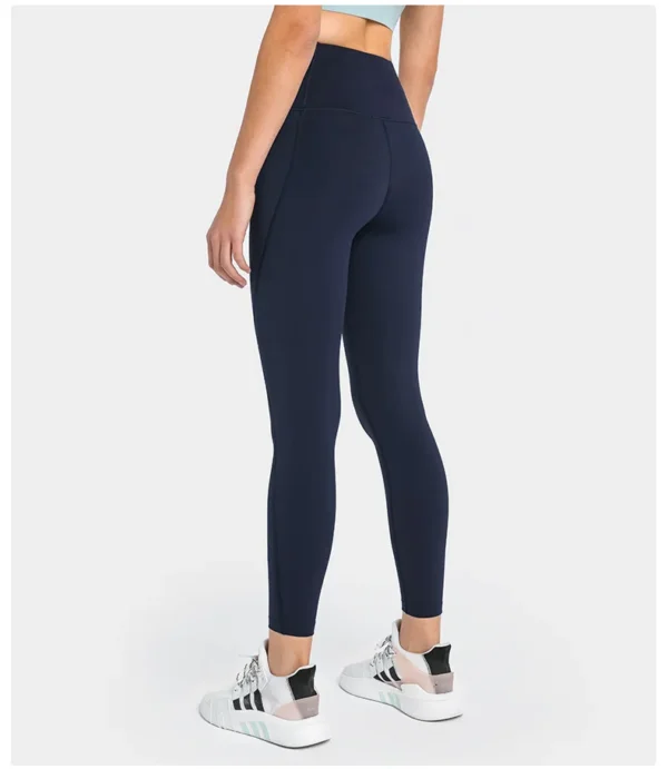Luluwomen's Pants Gym Leggings Sportswear Yoga Wear Sport Fitness High Waist Outdoor Jogging Workout Pocket Womans Clothing 2