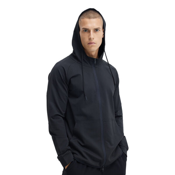 Men's running aerobics jacket hooded cardigan quick-drying jogging suit sweatshirt