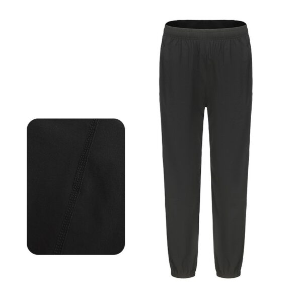 Sports Pants Casual Woven Ice Silk Trousers Breathable Basketball Training Fitness Black Cuffed Sweatpants